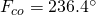 F_{co}=236.4^{\circ}