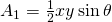 A_1=\frac{1}{2}xy \sin \theta