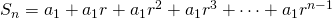 S_{n}=a_{1}+a_{1}r+a_{1}r^{2}+a_{1}r^{3}+ \cdots +a_{1}r^{n-1}