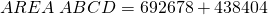 AREA\; ABCD=692678+438404