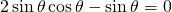 2\sin \theta \cos \theta-\sin \theta=0