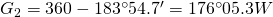 G_2=360-183^{\circ}54.7'=176^{\circ}05.3W