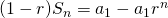 (1-r)S_{n}=a_{1}-a_{1}r^{n}