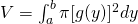 V=\int_{a}^{b}\pi [g(y)]^{2}dy