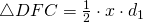 \triangle DFC=\frac{1}{2}\cdot x \cdot d_{1}