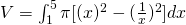 V=\int_{1}^{5}\pi [(x)^{2}-(\frac{1}{x})^{2}]dx