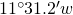 11^{\circ}31.2'w