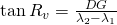 \tan {R_v}=\frac{DG}{\lambda_2-\lambda_1}