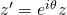 z'=e^{i\theta}z