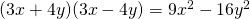 (3x+4y)(3x-4y)=9x^2-16y^2