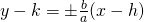 y-k=\pm \frac{b}{a}(x-h)