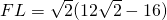 FL=\sqrt{2}(12\sqrt{2}-16)