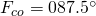 F_{co}=087.5^{\circ}